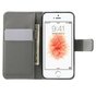Blossom Bees compatible avec iPhone 5 5s SE 2016 &eacute;tui portefeuille en cuir artificiel - Rose Blanc