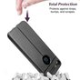 Cuir Litchi Grain la coque TPU compatible avec iPhone 7 8 - Noir