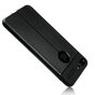 Cuir Litchi Grain compatible avec &eacute;tui TPU iPhone 7 Plus 8 Plus - Noir