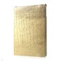 &Eacute;tui standard &agrave; couverture torsad&eacute;e &agrave; texture de peau de crocodile compatible avec iPad 2017 2018 - Or
