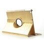 &Eacute;tui standard &agrave; couverture torsad&eacute;e &agrave; texture de peau de crocodile compatible avec iPad 2017 2018 - Or