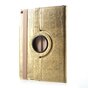 &Eacute;tui standard &agrave; couverture torsad&eacute;e &agrave; texture de peau de crocodile compatible avec iPad 2017 2018 - Or