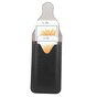 Pochette en cuir double couverture compatible avec iPhone universel - Mousqueton noir