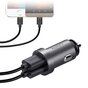 Chargeur de voiture universel double USB Aukey 2,4 amp&egrave;res - Gris