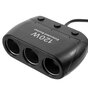 R&eacute;partiteur de port prise allume-cigare HUB 120W - Noir