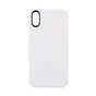 Coque flexible en TPU compatible avec iPhone X XS - Blanc