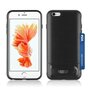 Bross&eacute; compatible avec iPhone 6 Plus 6s Plus TPU &eacute;tui hybride en plastique curseur de carte - Noir Standard