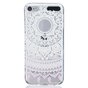 Coque transparente en TPU &agrave; motif Mandala compatible avec iPod Touch 5 6 7 - Blanc Rose Clair