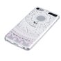 Coque transparente en TPU &agrave; motif Mandala compatible avec iPod Touch 5 6 7 - Blanc Rose Clair