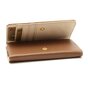 Portefeuille universel pour smartphone et biblioth&egrave;que en cuir - Marron