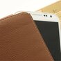 Portefeuille universel pour smartphone et biblioth&egrave;que en cuir - Marron