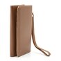 Portefeuille universel pour smartphone et biblioth&egrave;que en cuir - Marron