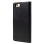 &Eacute;tui portefeuille Mercury Blue Moon Bookcase compatible avec iPhone 6 6s - Cuir noir