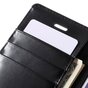 &Eacute;tui portefeuille Mercury Blue Moon Bookcase compatible avec iPhone 6 6s - Cuir noir
