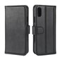 &Eacute;tui &agrave; cartes portefeuille en cuir v&eacute;ritable compatible avec iPhone X XS - Noir
