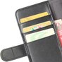 &Eacute;tui &agrave; cartes portefeuille en cuir v&eacute;ritable compatible avec iPhone X XS - Noir