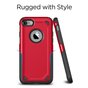 Coque Antichoc Pro Armor compatible avec iPhone 7 8 SE 2020 SE 2022 - Coque de Protection Rouge Rouge