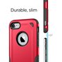 Coque Antichoc Pro Armor compatible avec iPhone 7 8 SE 2020 SE 2022 - Coque de Protection Rouge Rouge