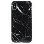 Coque en marbre Coque en marbre TPU compatible avec iPhone X XS - Noir