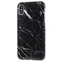 Coque en marbre Coque en marbre TPU compatible avec iPhone X XS - Noir