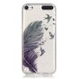 Coque en TPU Feather Birds pour iPod Touch 5 6 7 - Bleu Vert