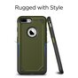 &Eacute;tui de protection Pro Armor Army Green compatible avec iPhone 7 Plus 8 Plus - &Eacute;tui vert