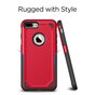 &Eacute;tui de protection Pro Armor Red pour iPhone 7 Plus 8 Plus - &Eacute;tui rouge