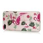 Coque en TPU &agrave; paillettes tropicales Flamingo compatible avec iPhone 7 Plus 8 Plus - Rose Transparent Vert