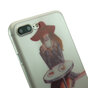 Coque Coffee Girl City Cafe en TPU compatible avec iPhone 7 Plus 8 Plus - Transparente