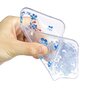 Buisson de Fleurs Transparent la coque TPU compatible avec iPhone X XS - Bleu
