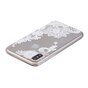 Coque iPhone X XS TPU Dentelle Florale Transparente - Blanche