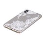 Dentelle Florale Transparente la coque TPU compatible avec iPhone X XS - Blanc