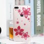 Coque TPU Fleur Paillet&eacute;e compatible avec iPhone 7 Plus 8 Plus - Rose Transparent