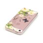 Coque iPhone 5 5s SE 2016 Transparent Butterfly Daisies - Blanc Vert
