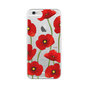 FLAVR iPlate Coquelicot Flower Case pour iPhone 6 6s 7 8 SE 2020 SE 2022 - Rouge