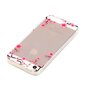Branches de fleurs gracieuses transparentes coque en TPU compatible avec iPhone 5 5s SE 2016 - Rose Noir