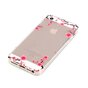 Coque iPhone 5 5s SE 2016 Transparent Ornate Blossom Branches - Rose Noir