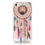Coque en TPU Transparent Dreamcatcher compatible avec iPhone 5 5s SE 2016 - Marron Violet