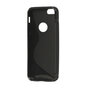 Coque noire compatible avec iPhone 5 5s SE 2016 Coque robuste en TPU Design &eacute;l&eacute;gant