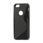 Coque noire compatible avec iPhone 5 5s SE 2016 Coque robuste en TPU Design &eacute;l&eacute;gant