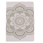 Portefeuille en cuir Mandala compatible avec iPad Air 3 (2019) et &agrave; l&#039;iPad Pro 10,5 pouces - Blanc Standard