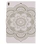 Portefeuille en cuir Mandala compatible avec iPad Air 3 (2019) et &agrave; l&#039;iPad Pro 10,5 pouces - Blanc Standard