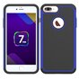 Studs hybride Silicone compatible avec iPhone 7 Plus 8 Plus Coque en plastique en deux parties - Bleu Noir