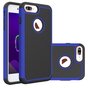 Studs hybride Silicone compatible avec iPhone 7 Plus 8 Plus Coque en plastique en deux parties - Bleu Noir