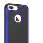 Studs hybride Silicone compatible avec iPhone 7 Plus 8 Plus Coque en plastique en deux parties - Bleu Noir