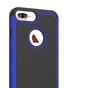 Coque deux pi&egrave;ces hybride en plastique silicone pour iPhone 7 Plus 8 Plus - Bleu Noir