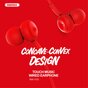 Remax RM-510 &Eacute;couteurs intra-auriculaires filaires 3,5 mm - Micro rouge