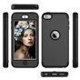 Armor Case compatible avec iPod Touch 5 6 7 - &Eacute;tui noir - Protection suppl&eacute;mentaire