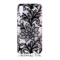 Coque en TPU floral transparent pour iPhone XR - Noir