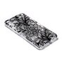Coque en TPU floral transparent pour iPhone XR - Noir